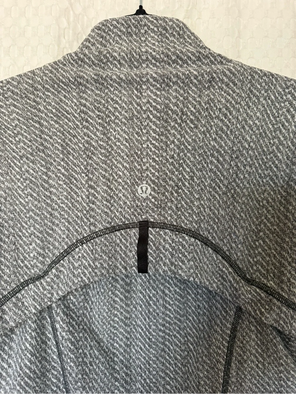 Lululemon Define Jacket Heathered Herringbone Black White Size 8
